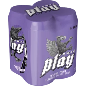 Power Play Passion Punch Energy Drink Cans 4x440ml
