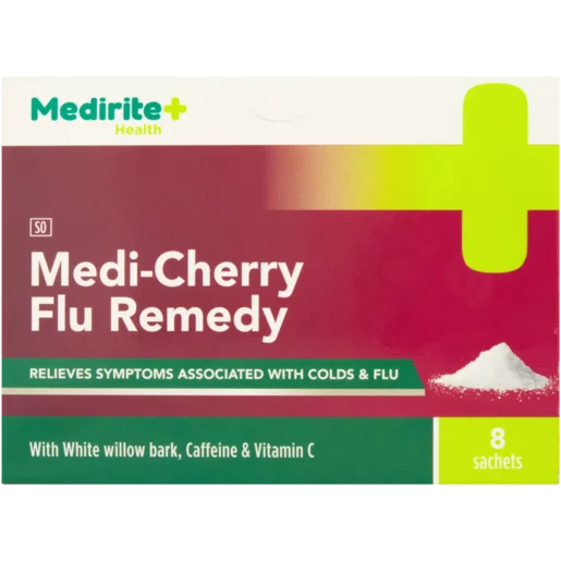Medirite Health Medi-Cherry Flu Remedy Sachets 8 Pack Medirite Health Medi-Cherry Flu Remedy Sachets 8 Pack
