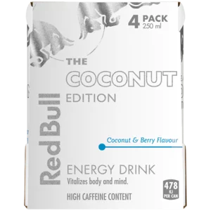 Red Bull Coconut & Berry Flavoured Energy Drink Cans 4x250ml Red Bull Coconut & Berry Flavoured Energy Drink Cans 4x250ml