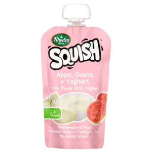 Rhodes Squish Apple, Guava & Yoghurt Puree 6 Months+ Pouch 110ml