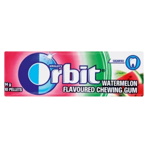 Orbit Watermelon Flavoured Sugar Free Chewing Gum 10 Pack Orbit Watermelon Flavoured Sugar Free Chewing Gum 10 Pack