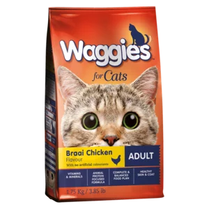 Waggies Braai Chicken Flavoured Adult Cat Food 1.75kg Waggies Braai Chicken Flavoured Adult Cat Food 1.75kg