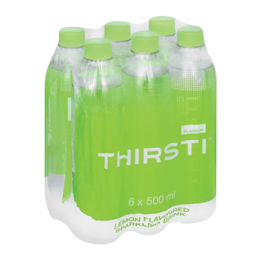 Thirsti Sparkling Lemon Flavoured Drink 6x500ml Thirsti Sparkling Lemon Flavoured Drink 6x500ml