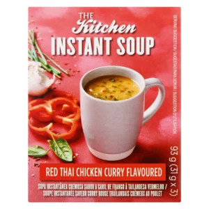 The Kitchen Red Thai Chicken Curry Flavoured Instant Soup 3 Pack 93g The Kitchen Red Thai Chicken Curry Flavoured Instant Soup 3 Pack 93g