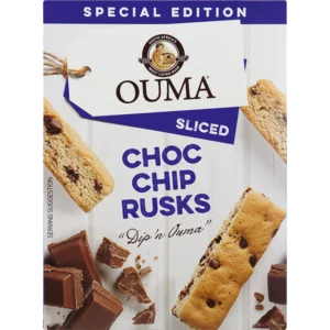 Ouma Special Edition Choc Chip Sliced Rusks 450g Ouma Special Edition Choc Chip Sliced Rusks 450g
