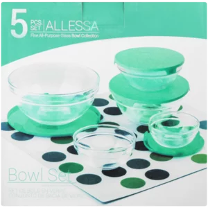 Allessa Glass Bowl Set 5 Piece Allessa Glass Bowl Set 5 Piece