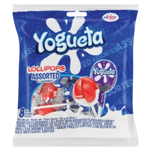 Yogueta Lollipops Assorted Flavours 8 Pack Yogueta Lollipops Assorted Flavours 8 Pack