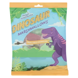Magic Moments Green & Purple Dinosaur Marshmallows 120g Magic Moments Green & Purple Dinosaur Marshmallows 120g