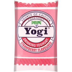 Darling Yogi Strawberry Flavoured Drinking Yoghurt Sachet 150ml