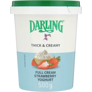 Darling Double Thick & Creamy Full Cream Strawberry Yoghurt 500g