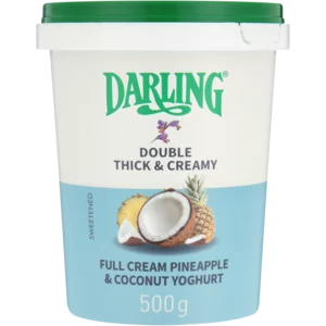 Darling Pineapple And Coconut Full Cream Yoghurt 500g Darling Pineapple And Coconut Full Cream Yoghurt 500g