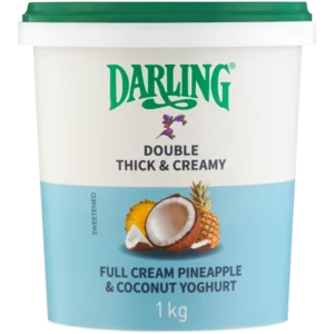 Darling Pineapple & Coconut Full Cream Yoghurt 1kg Darling Pineapple & Coconut Full Cream Yoghurt 1kg