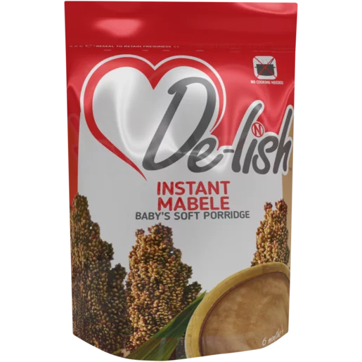 De-Lish Instant Sorghum 6 Months + Baby's Soft Porridge 350g De-Lish Instant Sorghum 6 Months + Baby's Soft Porridge 350g