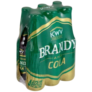 KWV Brandy & Cola Bottles 6x275ml KWV Brandy & Cola Bottles 6x275ml