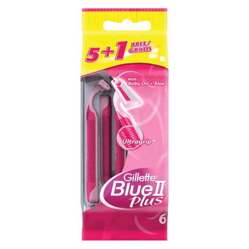 Gillette Blue II Plus Razors 5 + 1 Pack Gillette Blue II Plus Razors 5 + 1 Pack