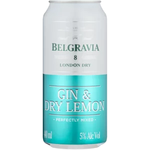 Belgravia London Dry Gin and Dry Lemon Can 440ml Belgravia London Dry Gin and Dry Lemon Can 440ml