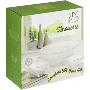 Kimglass Silhouette Salad Bowl Set 5 Piece Kimglass Silhouette Salad Bowl Set 5 Piece