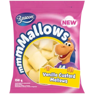 Beacon Vanilla Custard Flavoured Marshmallows 150g