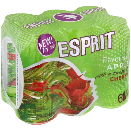 Esprit Apple With A Twist Of Cherry Flavoured Fruit Cooler Cans 6x440ml