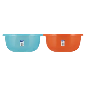 Assorted Blue or Coral Coloured Frosted Basins (Single) Assorted Blue or Coral Coloured Frosted Basins (Single)