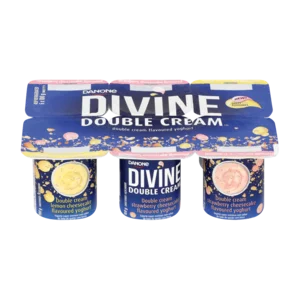 Danone Divine Double Cream Lemon Cheesecake, Strawberry Cheesecake Flavoured Yoghurt 6x100g Danone Divine Double Cream Lemon Cheesecake, Strawberry Cheesecake Flavoured Yoghurt 6x100g