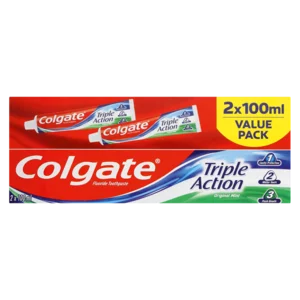 Colgate Triple Action Original Mint Toothpaste 2x100ml Colgate Triple Action Original Mint Toothpaste 2x100ml