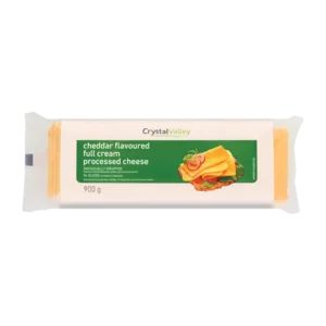 Crystal Valley Processed Cheese Full Cream Cheddar Flavoured 900g Crystal Valley Processed Cheese Full Cream Cheddar Flavoured 900g