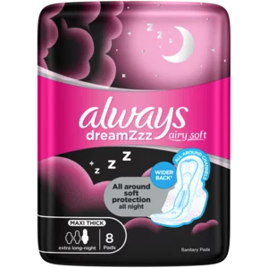 Always Night Maxi Thick Sanitary Pads Cotton Soft 8 Pack Always Night Maxi Thick Sanitary Pads Cotton Soft 8 Pack