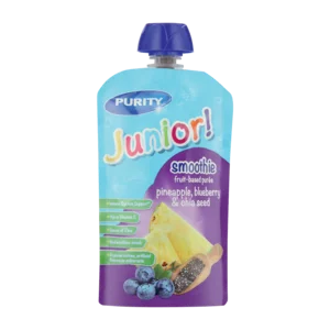 Purity Junior Pineapple, Blueberry & Chai Seed Flavoured Smoothie 110ml Purity Junior Pineapple, Blueberry & Chai Seed Flavoured Smoothie 110ml