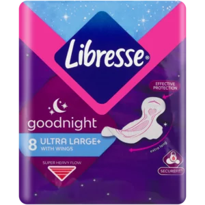 Libresse Ultra Large Good Night Pads With Wings 8 Pack