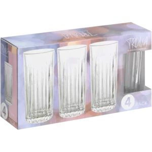 Truva Hi Ball Glasses 340ml 4 Pack