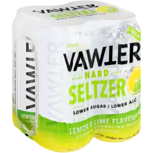 Vawter Lemon & Lime Flavoured Hard Seltzer Cans 4x440ml