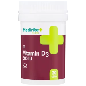 Medirite Health Vitamin D3 500 IU Tablets 30 Pack