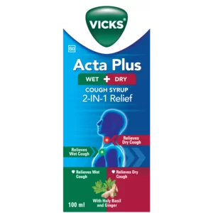 Vicks Acta Plus Wet & Dry Cough Syrup 100ml Vicks Acta Plus Wet & Dry Cough Syrup 100ml
