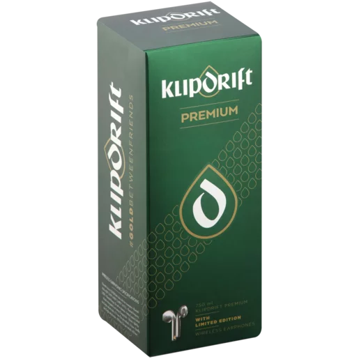 Klipdrift Premium Brandy Bottle 750ml + Earphones Gift Pack