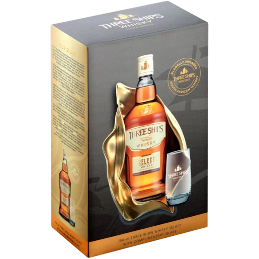 Three Ships Premium Select Whisky with Glass 750ml Three Ships Premium Select Whisky with Glass 750ml