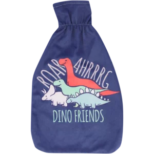Hot Water Bottle With Dino Fleece Cover 2L