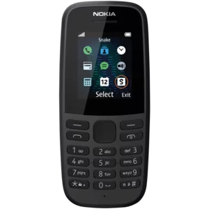 Nokia 105 Black Dual SIM Mobile Handset 4MB Cell C