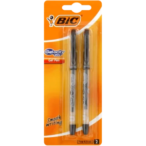 BIC Black Gelocity Stic Gel Pens 2 Pack