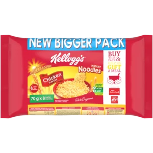 Kellogg's Chicken Flavoured Instant Noodles 8x70g Kellogg's Chicken Flavoured Instant Noodles 8x70g