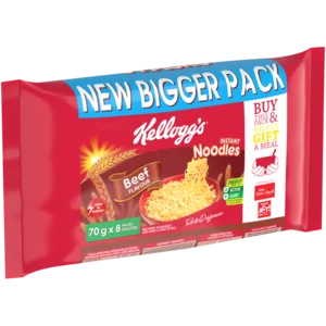 Kellogg's Beef Flavoured Instant Noodles 8x70g