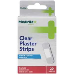 Medirite Clear Plaster Strips 20 Pack Medirite Clear Plaster Strips 20 Pack
