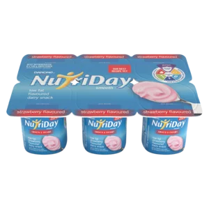 Danone Nutriday Smooth & Creamy Low Fat Strawberry Yoghurt 6x100g Danone Nutriday Smooth & Creamy Low Fat Strawberry Yoghurt 6x100g