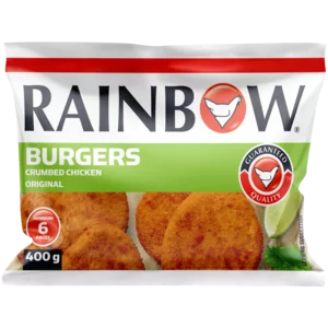 Rainbow Original Crumbed Chicken Burgers 400g