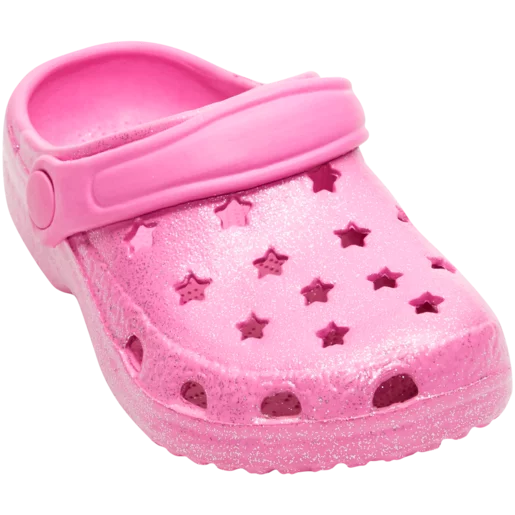 Baby Pink Glitter Clogs Size 4-9