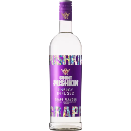 Count Pushkin Count Pushkin Grape Flavour Energy Infused Vodka Bottle 750ml