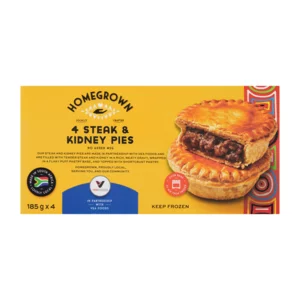 Homegrown Steak & Kidney Pies 4x185g Homegrown Steak & Kidney Pies 4x185g