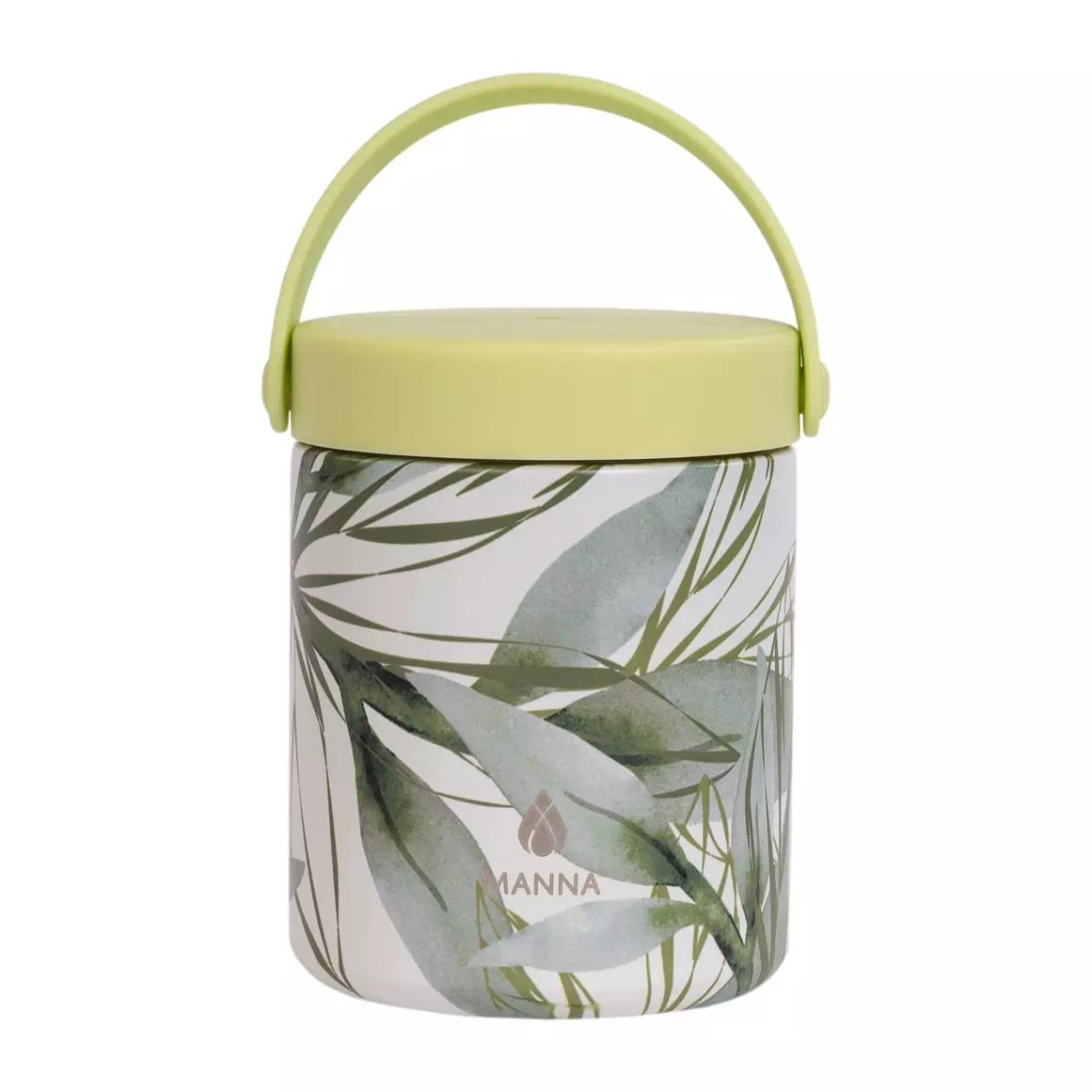 Manna Green Leaf Design Stainless Steel Lunch Pot 473ml