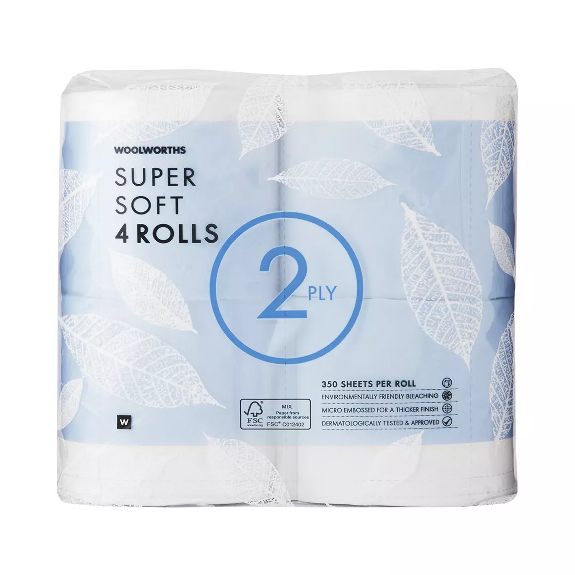 Super Soft 2 Ply Toilet Paper 4pk