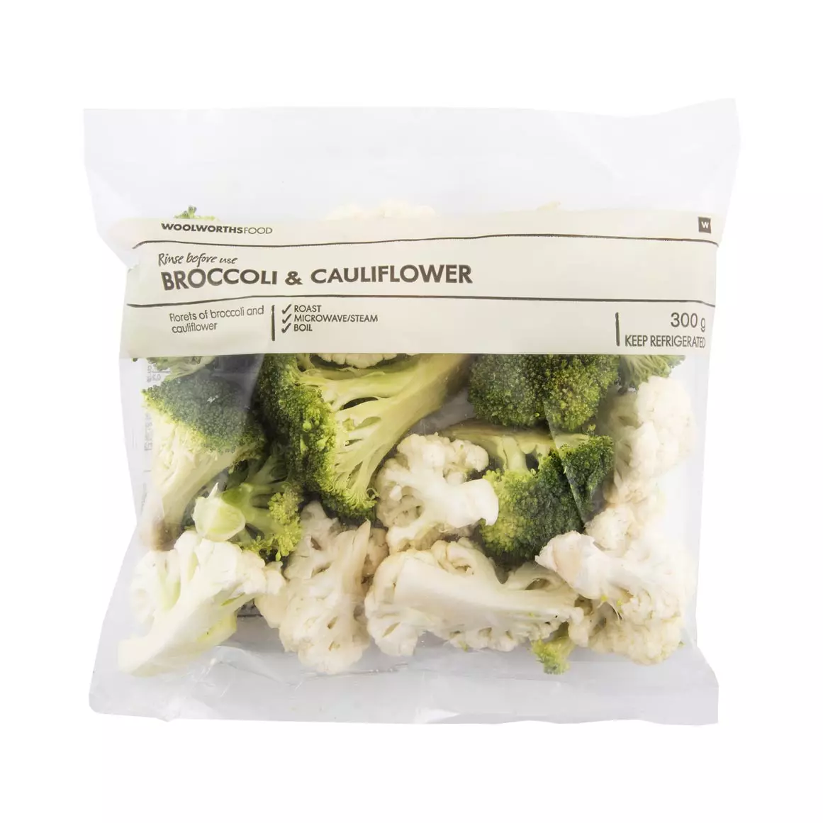 Broccoli & Cauliflower Florets 300g Broccoli & Cauliflower Florets 300g